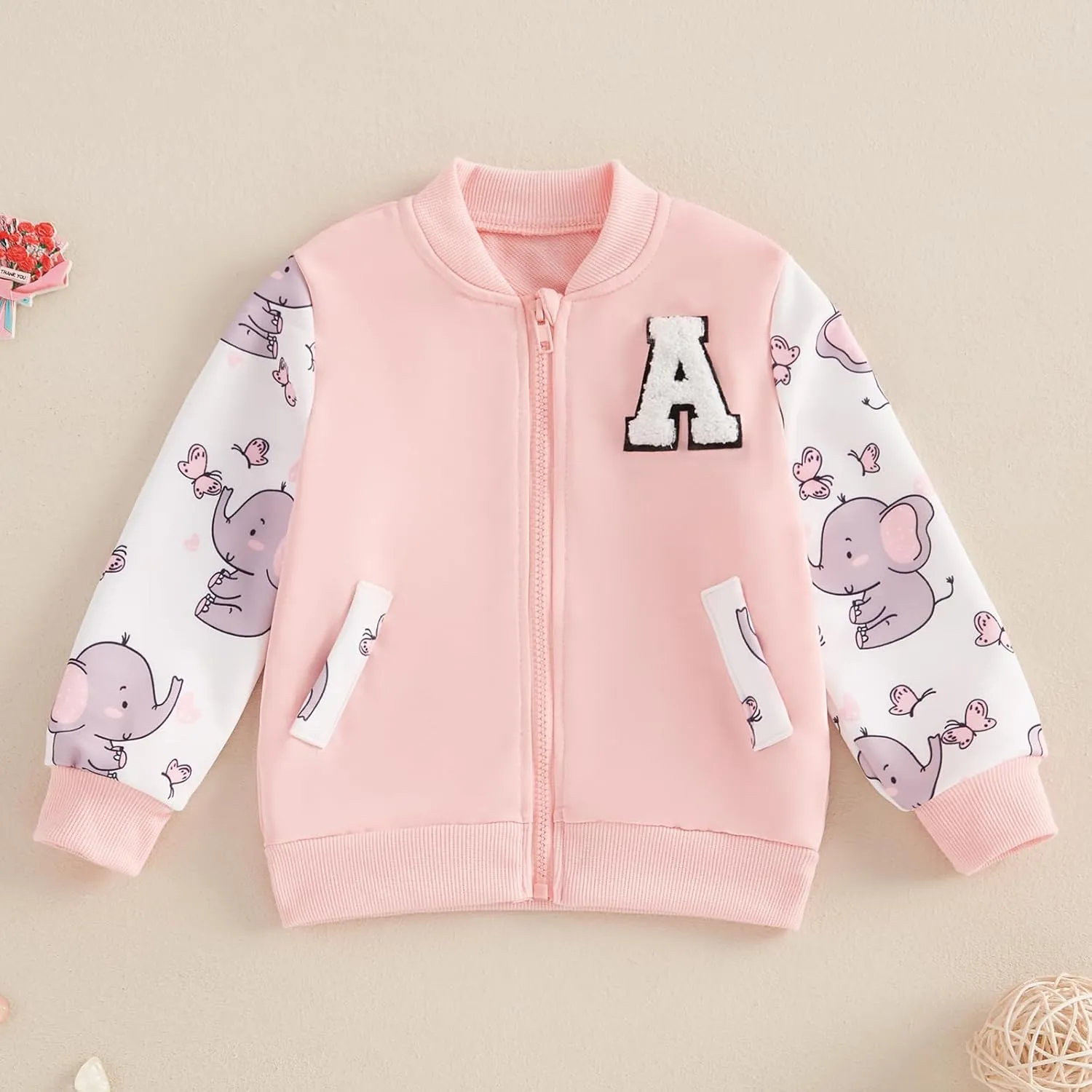 Baby Boy Girl Baseball Varsity Jacket Long Sleeve Button Down Letterman Bomber Outwear Coat Fall Winter Clothes