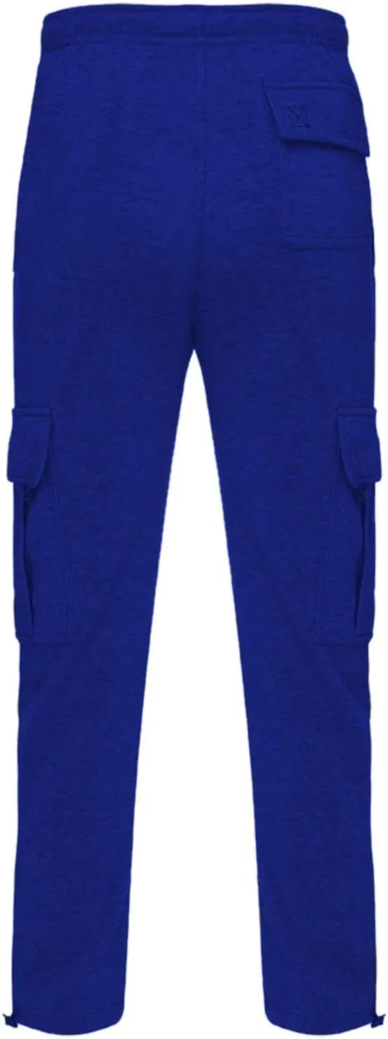 Cargo Sweatpants for Men 2025 Trendy Stretch Elastic Waist Jogger Pants Warm Fleece Pants Cozy Baggy Sports Trousers