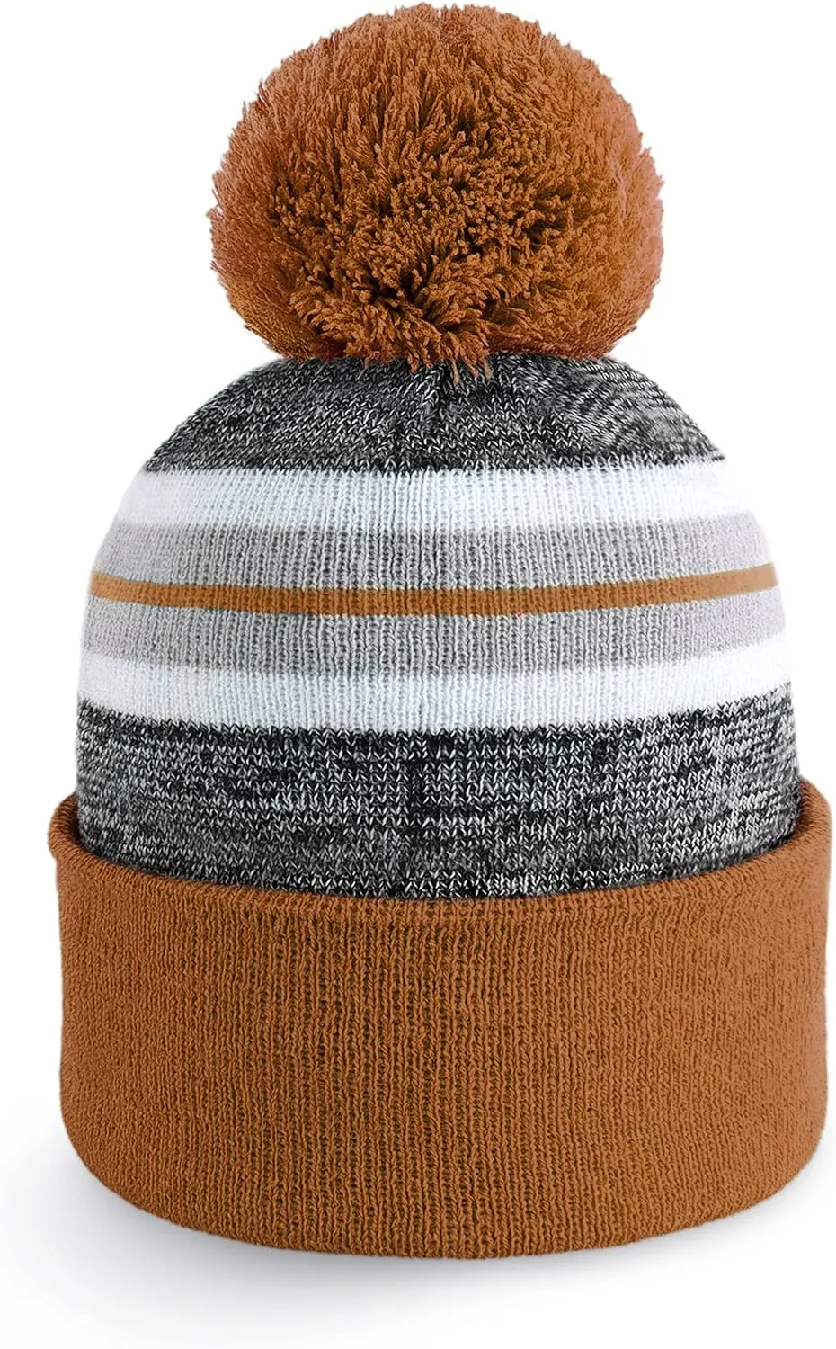 CHOK.LIDS Plain Color Stripe Beanies for Men and Women Soft Acrylic Knit Cuffed Beanie Cap Winter Hat Outdoor