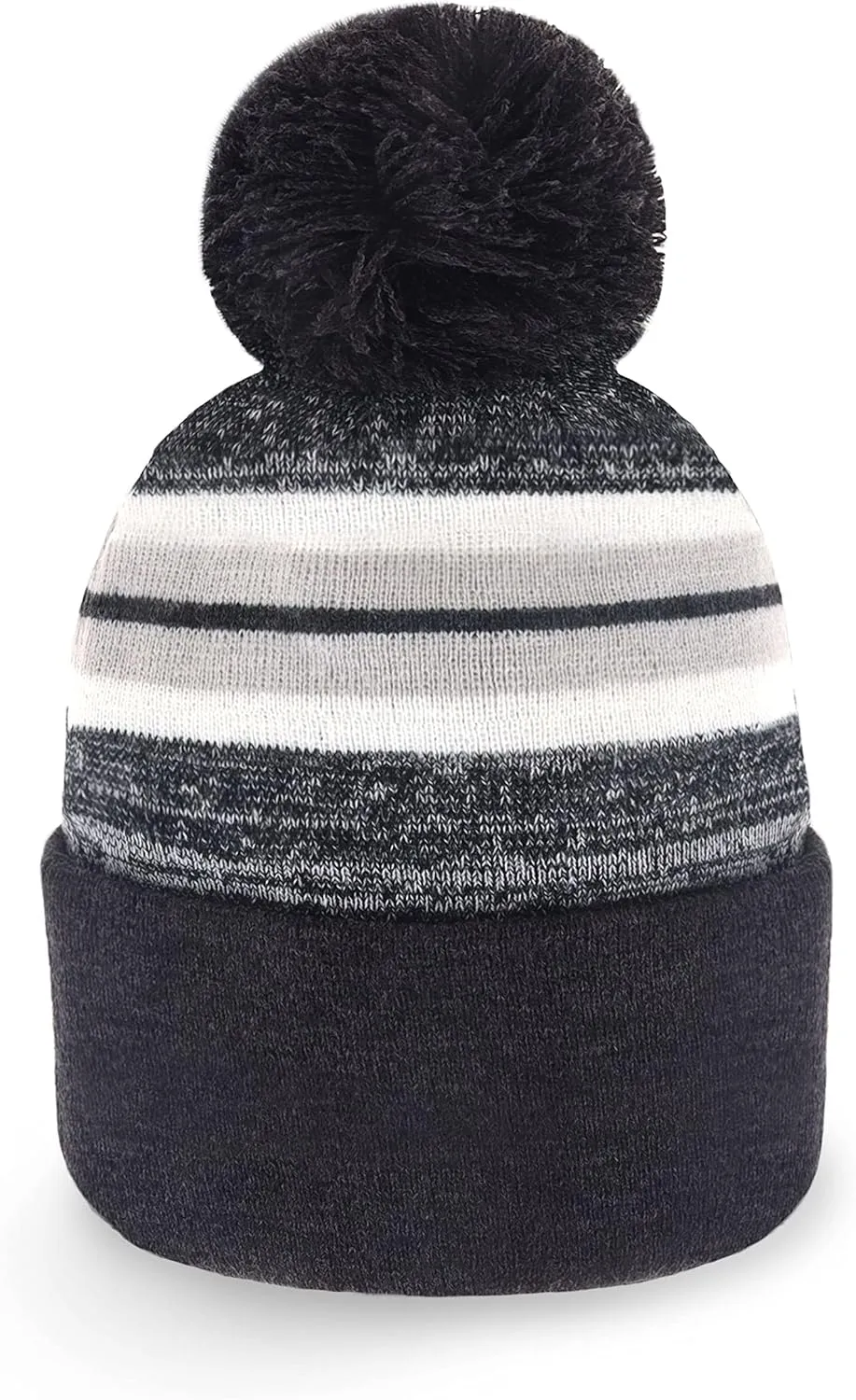 CHOK.LIDS Plain Color Stripe Beanies for Men and Women Soft Acrylic Knit Cuffed Beanie Cap Winter Hat Outdoor
