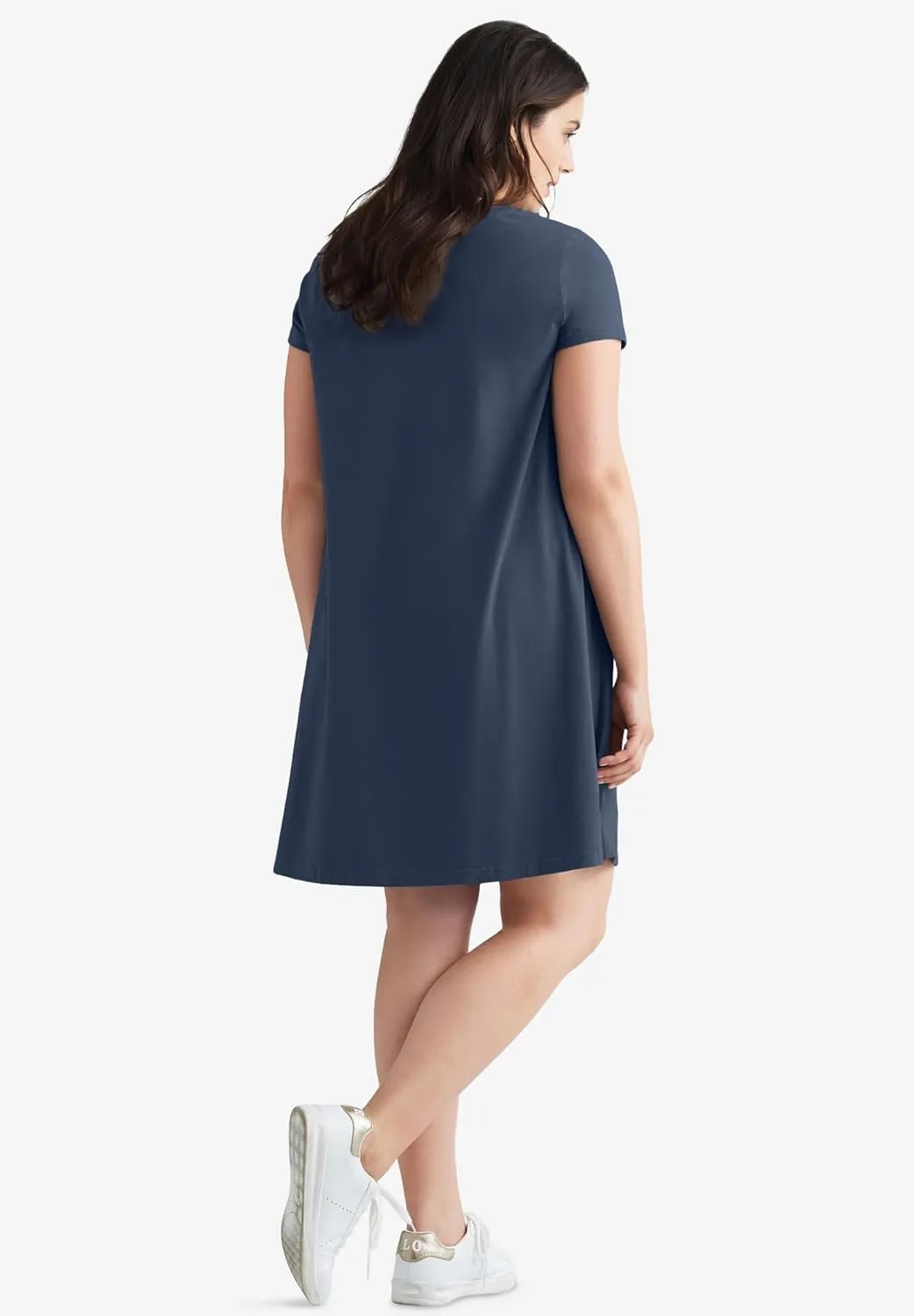 ellos Plus Size A-Line Knit Tee Dress
