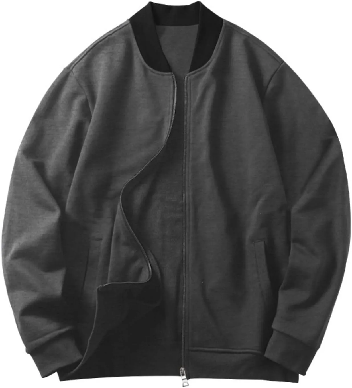 Men's Slim Fit Bomber Jackets Full Zip Lightweight Sportswear Jacket Casual Bomber Jacket Windbreaker for Men
