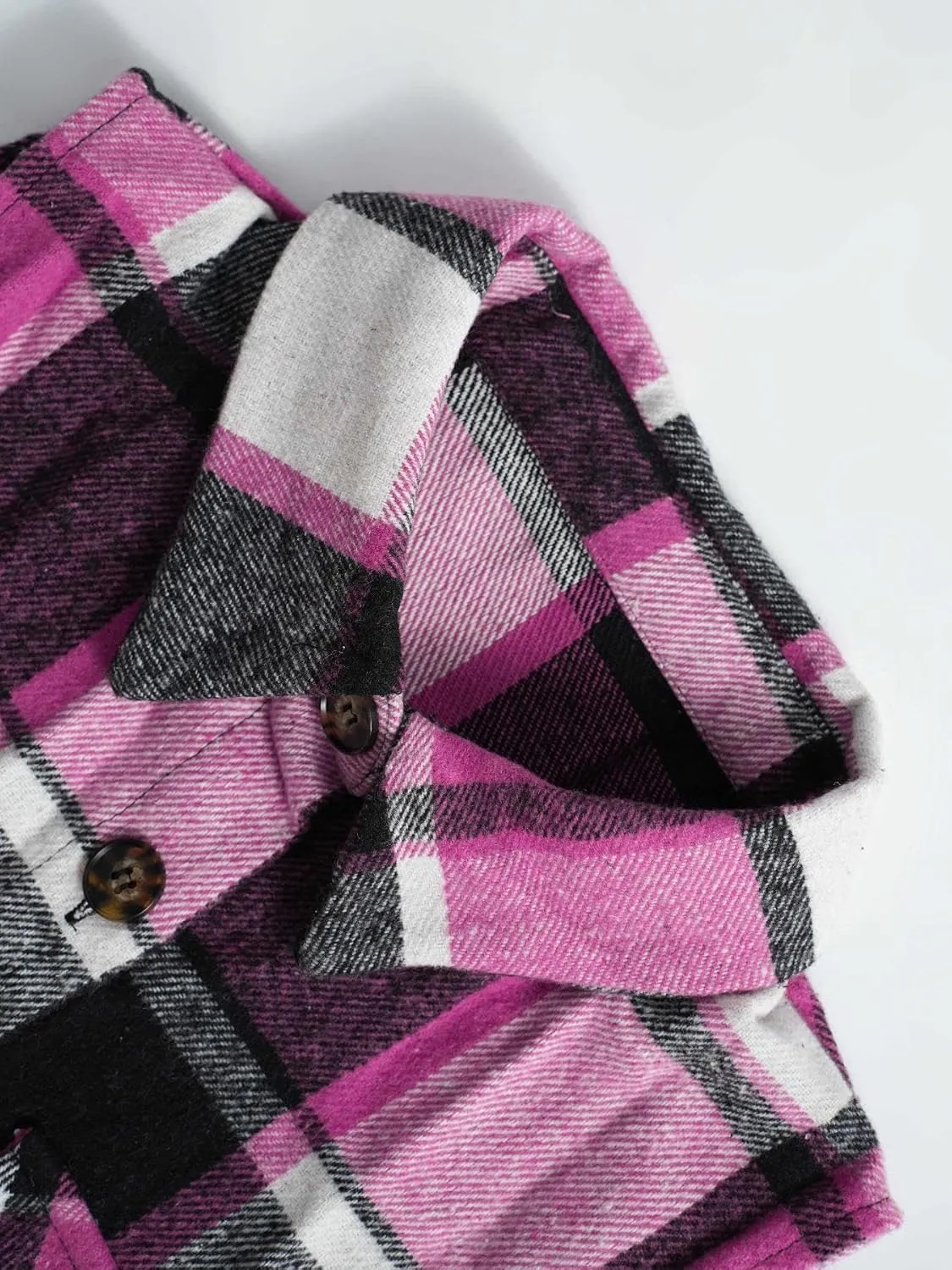 Mmoneyake Plaid Vest for Women Fall Button Down Shirt Jacket Sleeveless Shacket Lightweight Lapel Neck Coat Casual Outwear