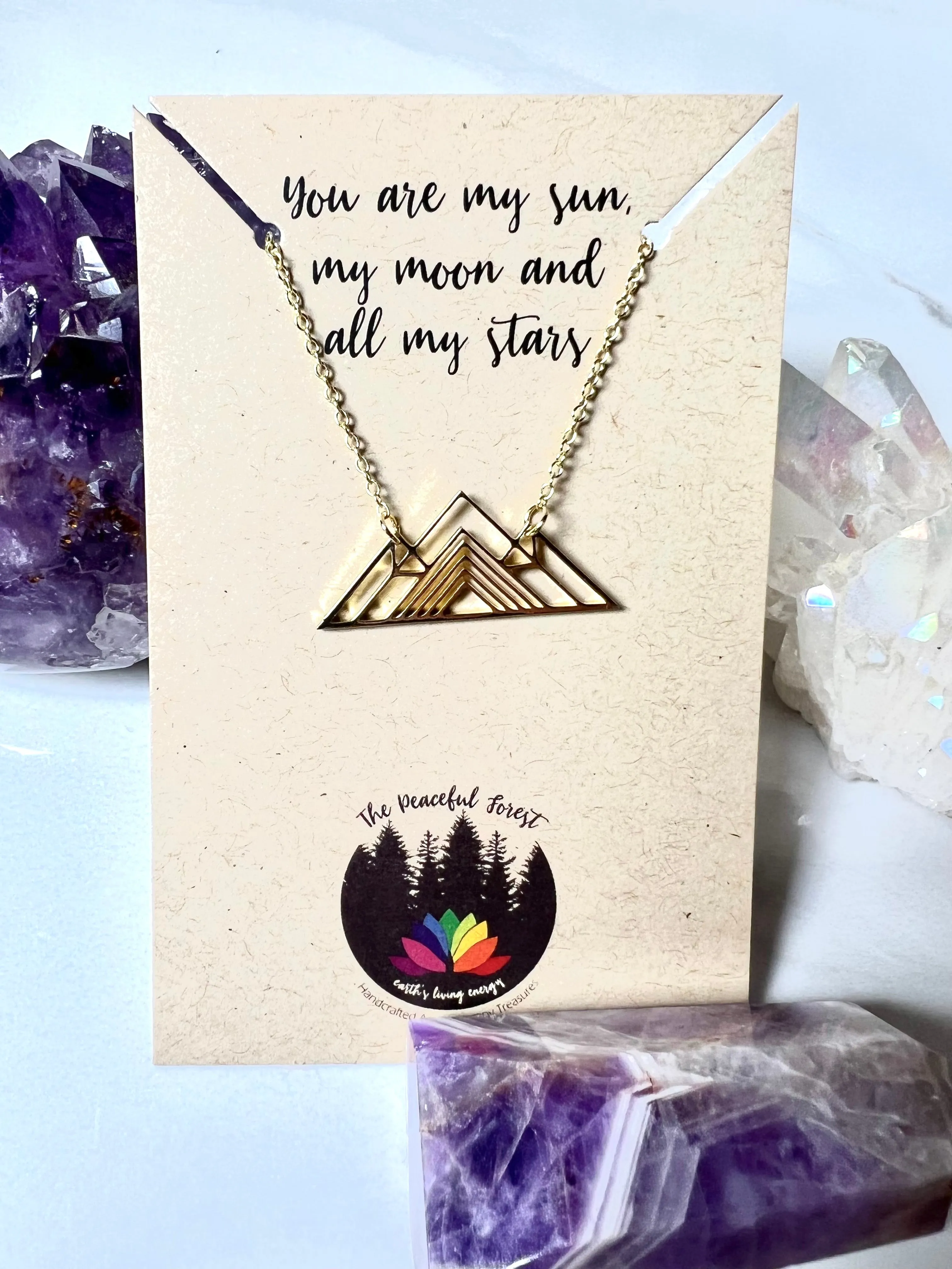 Mountain Inspired Geometric Mountain Range Necklace