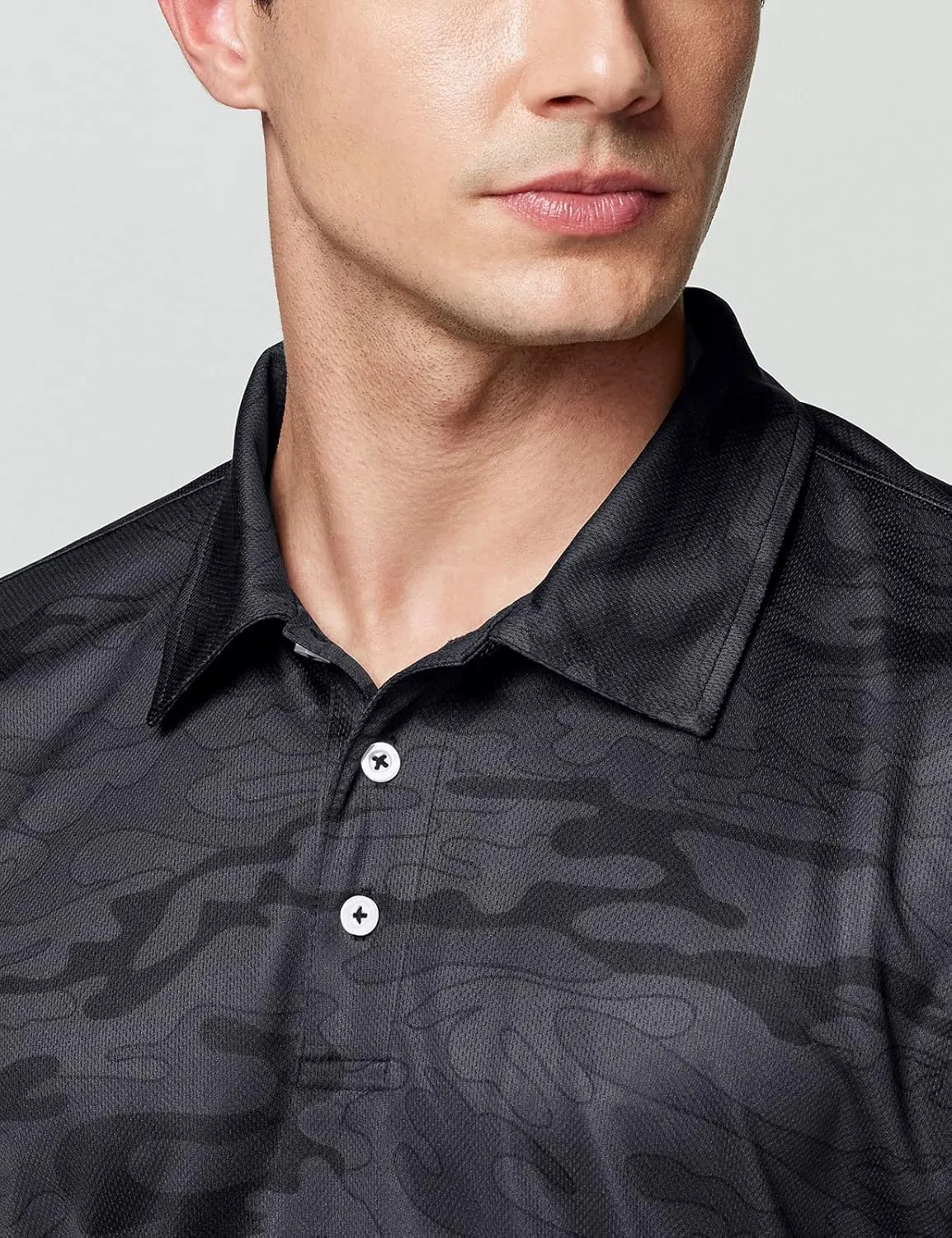 TSLA Men's Short Sleeve Polo Shirts, Regular fit Quick Dry Golf Shirts, Sports Performance Dri Flex Tech Solid Top Shirts