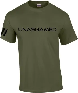 Unashamed Cross American Flag Mens Christian Short Sleeve T-Shirt Graphic Tee