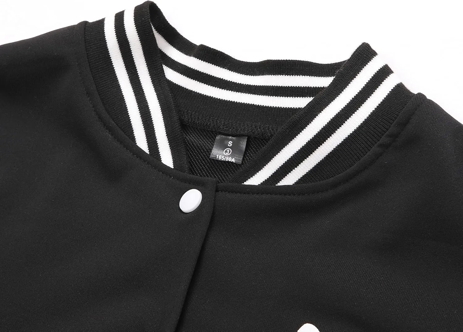 Varsity Jacket Women's Cute Cat Print Baseball Jacket Bomber Coat Button Down Casual Outwear