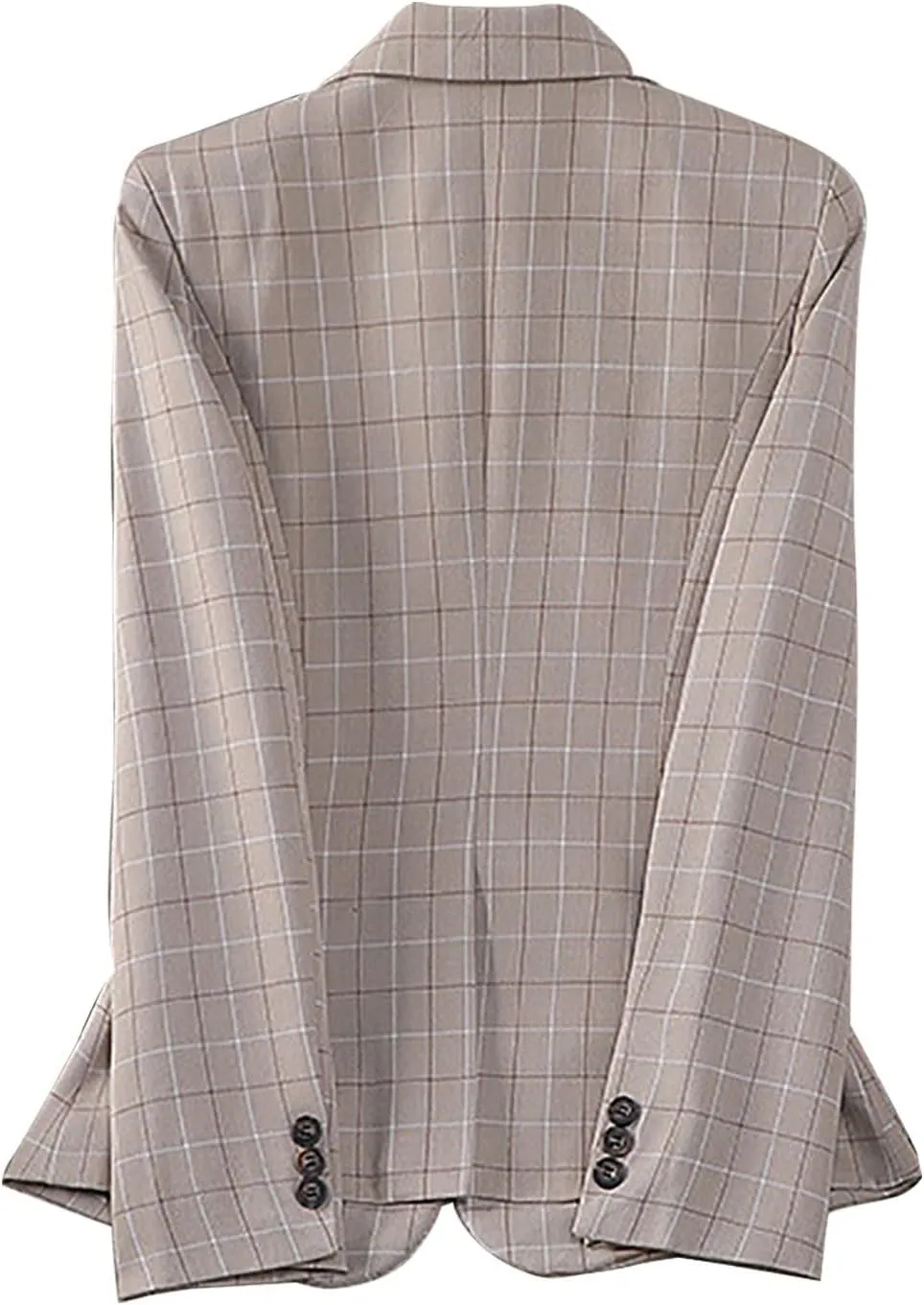 Women Plus Size Summer Fall Suit Blazer Single Button Full Length Lapel Collar Sleeve Business Work Wear Formal Jacket